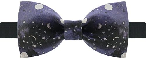 Fashiondiary Men's Stylish Stars Printed bridegroom Dress Wedding Bow Tie Purple One Size