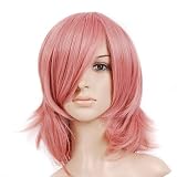 Pink Short Shoulder Length Anime Cosplay Costume Wig