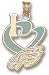 Philadelphia Eagles Solid 10K Gold ''I Heart'' Eagle Head Logo 3/4'' Enamel Pendant