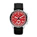 Fossil Men's CH2649 Black Silicone Strap Red Analog Dial Chronograph Watch