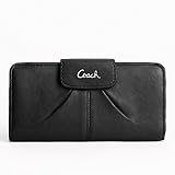 Coach Ashley Leather Slim Envelope Wallet 46208 Black