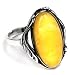 Sterling Silver Baltic Butterscotch Color Amber Oval Classic Ring Cabochon Size 10x20mm Sterling Silver Baltic Butterscotch Color Amber Oval Classic Ring Cabochon Size 10x20mm