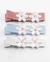 "Swarovski Crystal Flower" Baby Girl & Toddler Hair Clip - Set of 3