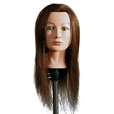 Marianna 20-22  Cosmetology Mannequin Head 100% Human Hair - Miss Barbara Brown