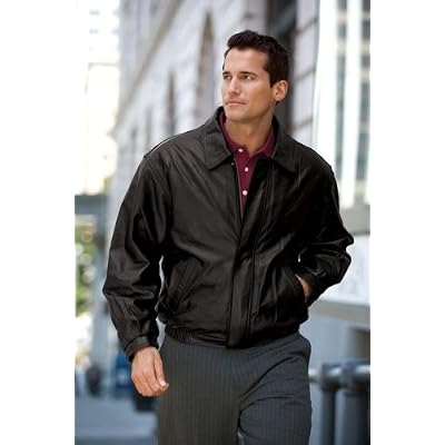 Leather Bomber Jacket - Port Authority Leather Bomber Jacket