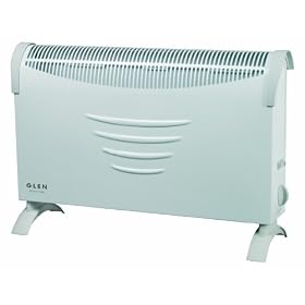 Glen G2TS Compact Electric Convector Heater, 2 Kilowatt
