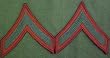 Green on Red USMC Chevrons - Private First Class - Male