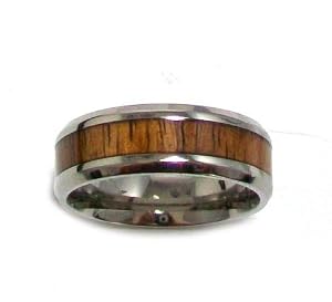 Mens wedding ring wood inside