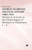 Sources in British political history, 1900-1951
