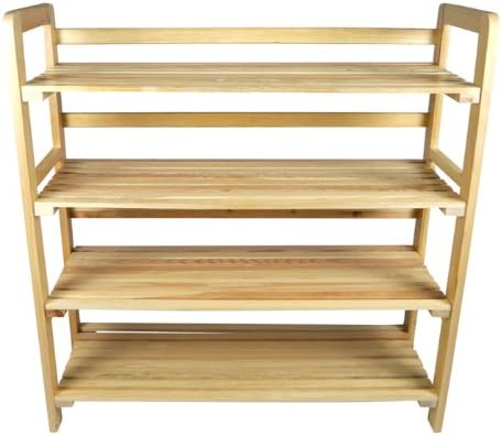 Yi Hai Pine Solid Wood Shoe Rack 4-tier Shelf