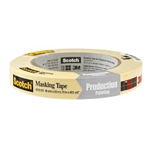 3M 2020 Scotch Masking Tape for Production Painting, 3/4-Inch x 60-Yard, 1-Pack