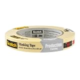 3M 2020 Scotch Masking Tape for Production Painting, 3 4-Inch x 60-Yard, 1-Pack by 3M