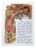 : Alice and the Cheshire Cat, Illustration from "Alice in Wonderland," Published in London, 1889 Giclee Poster Print by Emily Gertrude Thomson, 18x24