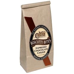 GiGi Biscotti Bites, Espresso Chocolate Chunk, 6-Ounce Packages (Pack of 4)