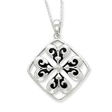 Wishing You Luck, Four Leaf Clover Necklace in Sterling Silver