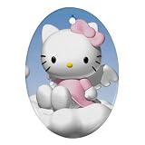 Oval Ornament (2-Sided) of Hello Kitty On Cloud