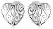 Sterling Silver Filigree Heart Clip Earrings