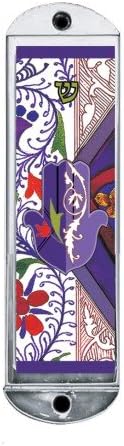 CM 56 Vibrant Violet Car Mezuzah- Bring Blessing to Your Journey- Traveller's Prayer Included- Comes in Modern Gift Box- Designed in Israel