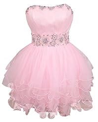 Organza Corset   Waistline Crystal Pleated Homecoming Dress/Prom Dress/Party Dress  With a Sash 