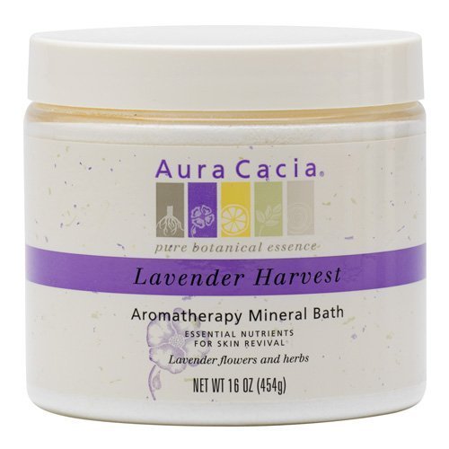 Aura Cacia Lavender Harvest, Aromatherapy Mineral Bath, 16-Ounce Jar (Pack of 2)