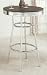 Bar Table In 50's Retro Nostalgic Soda Fountain Style With Chrome Plating and Black Wooden Top