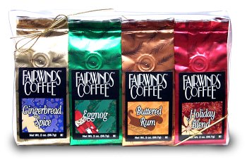 Fairwinds Coffee, Holiday Gourmet Coffee Sampler Gift Pack