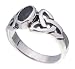 SilverBin Sterling Silver Oval Onyx Celtic Knot Style Ring
