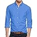 HB Men's Extra Slim Fit Casual Plain Long Sleeve Shirt
