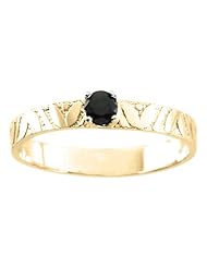 14K Yellow Gold 3 MM Sapphire Childrens Ring