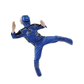 Blue Power Rangers Jungle Fury Costume [Rubies Childrens Sizes : Medium,Height 127-137cm,Waist 68.5-76cm]