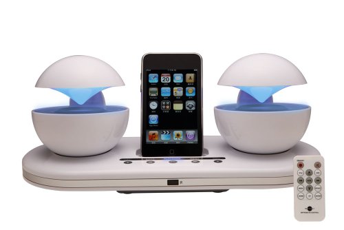 Speakal iCrystal 30-Pin iPod Speaker Dock (White)