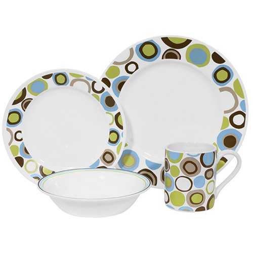 Corelle Lifestyles 16-Piece Dinnerware Set, Service for 4, Rola
