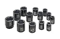 Ingersoll Rand SK4H13 1/2-Inch Drive 13-Piece SAE Standard Impact Socket Set