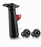 Vacuvin Wine Saver Gift Pack Plastic Black with 2 Bottle Stoppers 22.5 cm x 8.5 cm x 4.3 cm