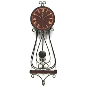 Infinity Instruments The Classic Wrought Iron Pendulum Wall Clock