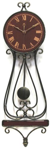 Infinity Instruments The Classic Wrought Iron Pendulum Wall Clock