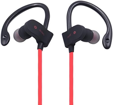 HAOGOODS Sport bluetooth V4.1 headphones, IPX4 Sweatproof, Noise Cancelling Design with Mic (Red)