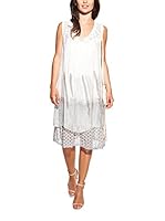 Laura Moretti Vestido (Blanco / Gris)