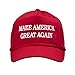 MAKE AMERICA GREAT AGAIN! - Trump 2016 Adjustable Cap with Rope Front, Beautiful Embroidered Text (Red)