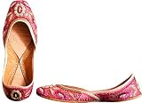 Beaded & Sequin Indian Khussa Belly Dance Shoes for Women Handcrafted Casual Footwear Available in Various Sizes