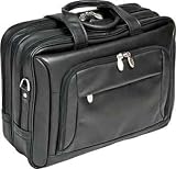 McKlein West Loop - Leather Expandable Double Compartment Briefcase
