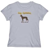T-Shirt Woman Silver Gray  Dog Addiction Mixed Breeds  Dog