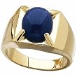 14kt Yellow Gold Orb Cabochon Lapis Ring