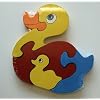 Under 3's Toys : Large Duck wooden Puzzle