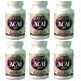 100% Organic ACAI Pure Freeze Dried Fruit Berry Capsules, 120 Capsules per Bottle (Pack of 6)