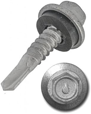 #14-10 X 1-1/2" Weather Right Screw Type 17 W/EPDM Silver Ruspert (250 PCS. Per BAG)