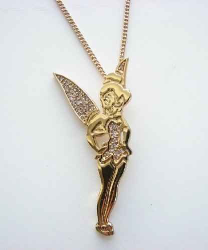 Click here to buy Disney Couture Gold Plated  Tinkerbell Hands On Hips  Necklace ! 08 Kidada Jones Newest Collection... by Disney Couture.