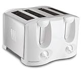 Toastmaster T2040W 4-Slice Toaster with Extra-Wide Auto-Adjusting Slots
