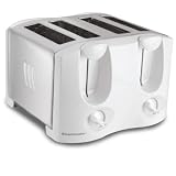 Toastmaster T2040W 4-Slice Toaster with Extra-Wide Auto-Adjusting Slots