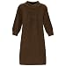 Girls' Xhilaration® 3/4 Sleeve Turtle Neck Dress - Brown